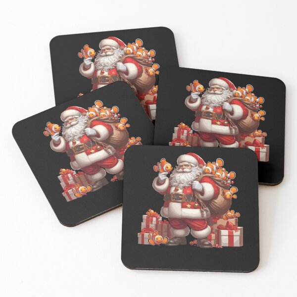 Item preview, American Santa Claus Holding Clownfish Present Xmas designed and sold by Artistoos.