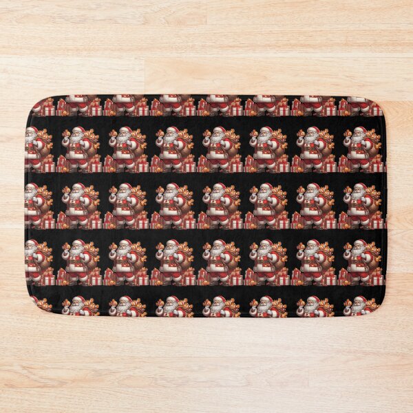Item preview, American Santa Claus Holding Clownfish Present Xmas designed and sold by Artistoos.