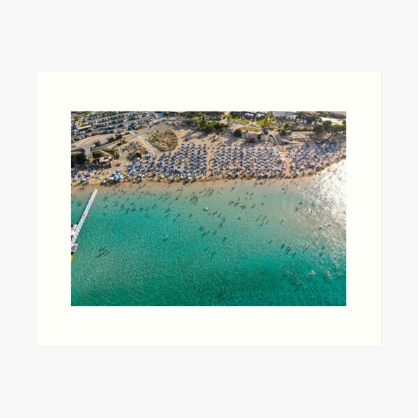 Summer at the beach - Protaras Cyprus Art Print