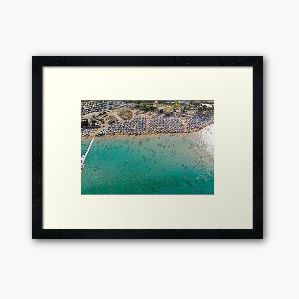 Summer at the beach - Protaras Cyprus Framed Art Print