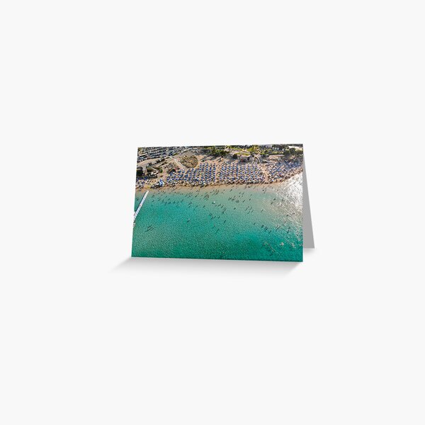 Summer at the beach - Protaras Cyprus Greeting Card
