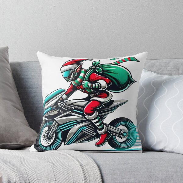 Item preview, Santa Riding a Futuristic Motorcycle designed and sold by lubushop1.
