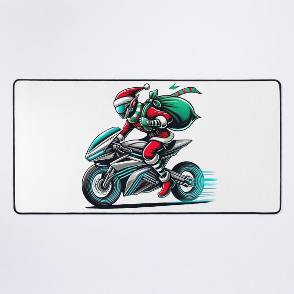 Item preview, Santa Riding a Futuristic Motorcycle designed and sold by lubushop1.