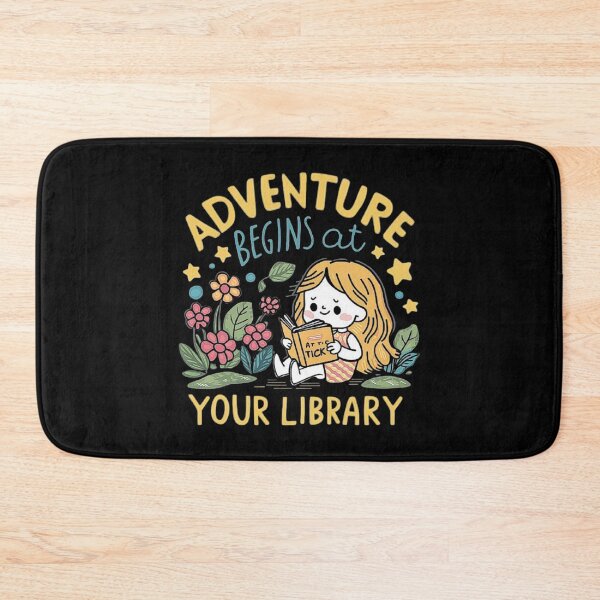 Item preview, Library Adventure Starts Here - Inspiring Reading Artwork designed and sold by love3617.