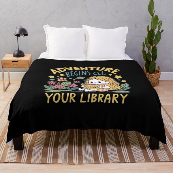 Item preview, Library Adventure Starts Here - Inspiring Reading Artwork designed and sold by love3617.