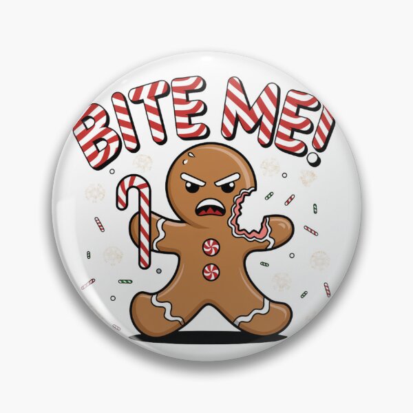 Item preview, Bite Me! Funny Gingerbread Christmas designed and sold by Takemark.
