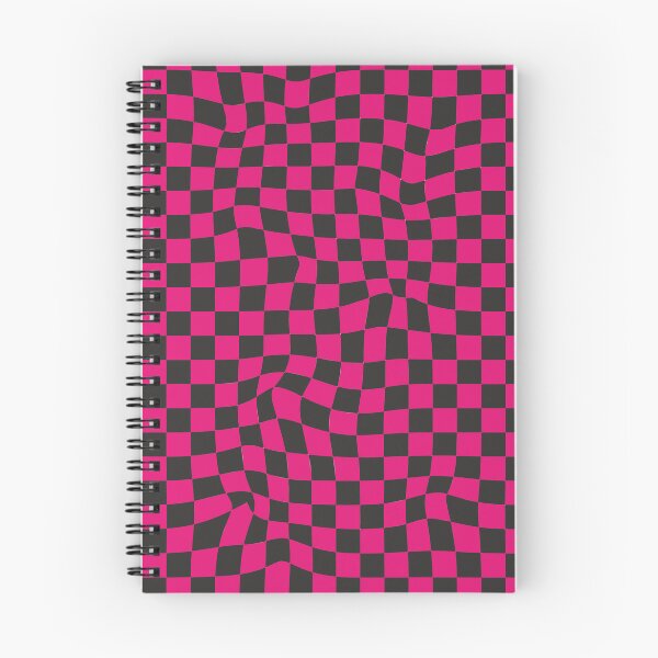 Item preview, Distorted chessboard - optical illusion/ black and raspberry. designed and sold by My-fake-places.