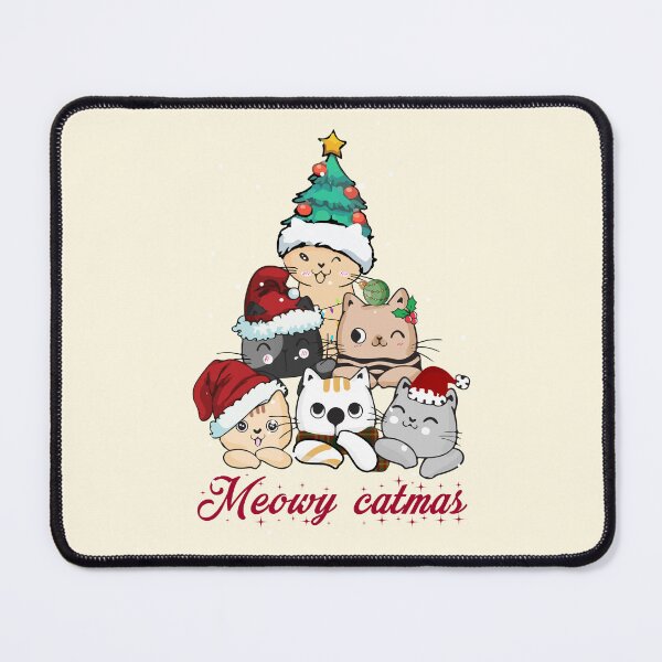 Item preview, Meowy Catmas Tree designed and sold by NettiesWallArt.