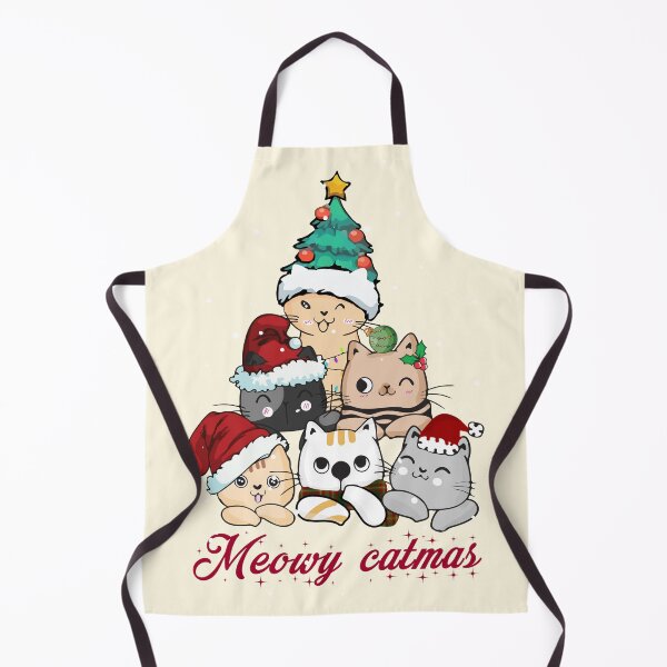 Item preview, Meowy Catmas Tree designed and sold by NettiesWallArt.