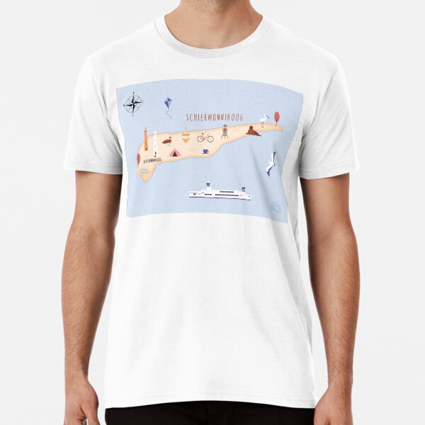Item preview, Illustrated map of Schiermonnikoog designed and sold by ymkesinfogr.