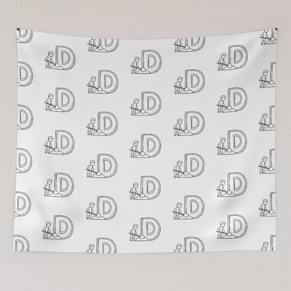 Item preview, A man digging beside letter D designed and sold by rasagamastore.