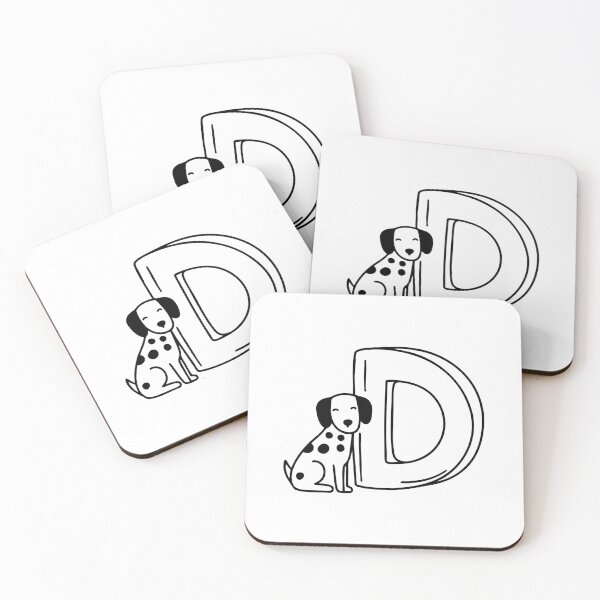 Item preview, A Dalmatian dog beside letter D designed and sold by rasagamastore.