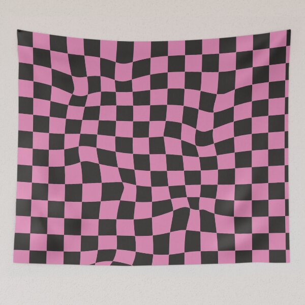 Item preview, Distorted chessboard - optical illusion/ black and pink designed and sold by My-fake-places.