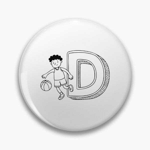 Item preview, A dribbling basketball beside letter D designed and sold by rasagamastore.