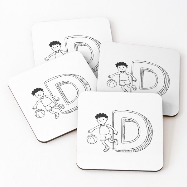 Item preview, A dribbling basketball beside letter D designed and sold by rasagamastore.