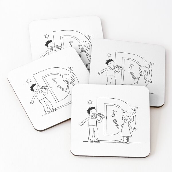 Item preview, A couple singing duet beside letter D designed and sold by rasagamastore.