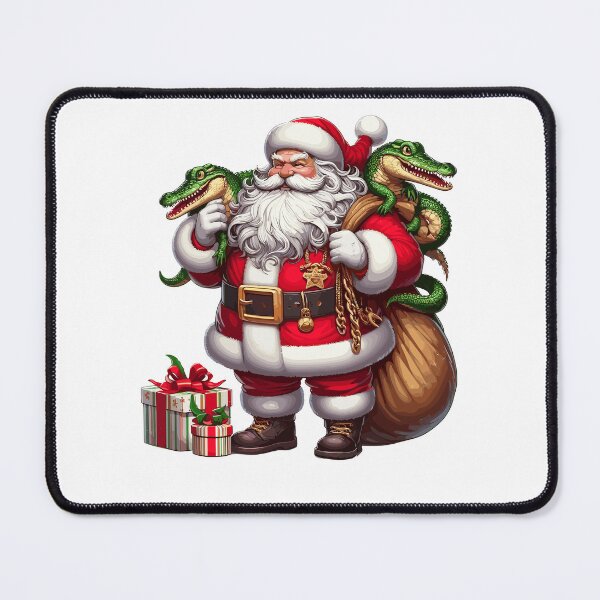 Item preview, American Santa Claus Holding Crocodile Aligator Present designed and sold by Artistoos.