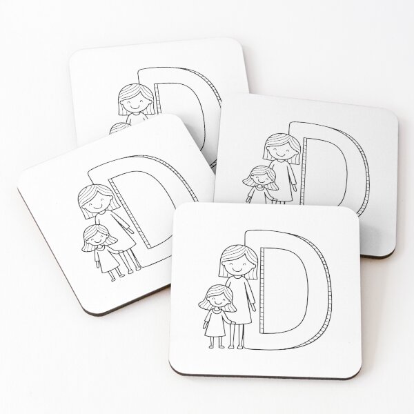 Item preview, A mother and daughter beside letter D designed and sold by rasagamastore.