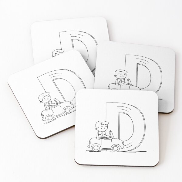 Item preview, Man Driving beside letter D designed and sold by rasagamastore.