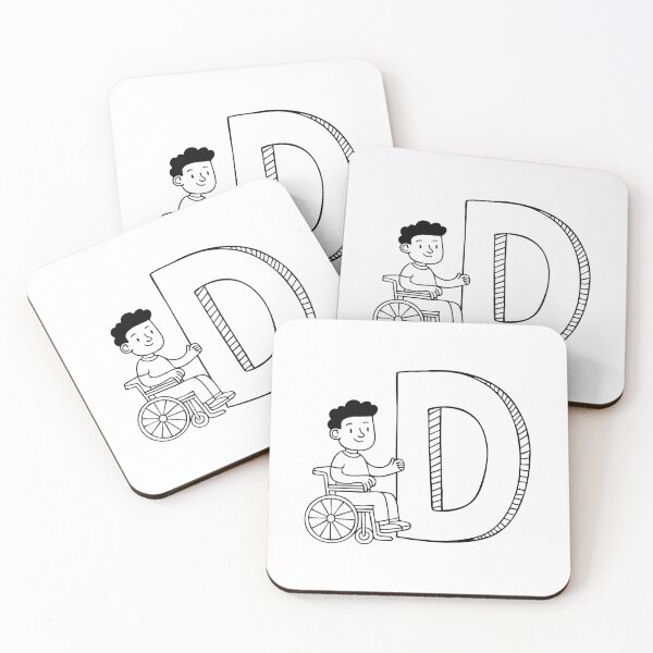 Item preview, Disabled Man in Wheelchair beside letter D designed and sold by rasagamastore.