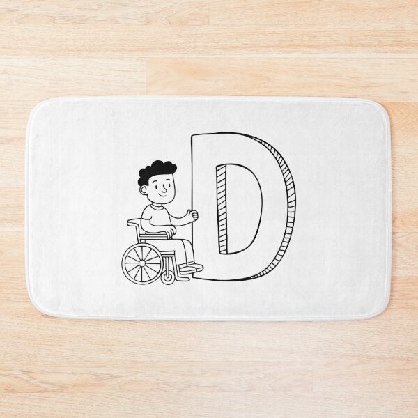 Item preview, Disabled Man in Wheelchair beside letter D designed and sold by rasagamastore.