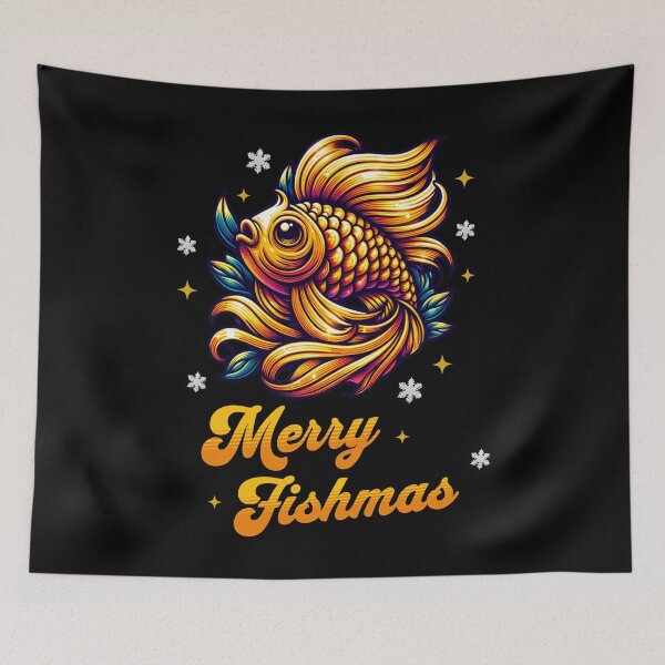 Item preview, Merry Fishmas Fishing Christmas designed and sold by DomTeesHaven.