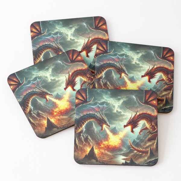 Item preview, Fiery Furious Dragons designed and sold by Bilikaru.