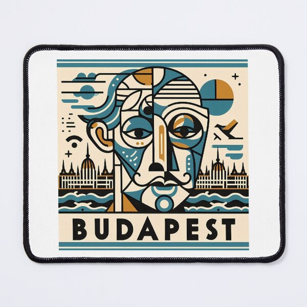 Item preview, Budapest, Hungary – Minimalist Cubic Art Design designed and sold by OzzFrequency.