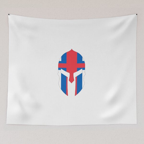Item preview, Faroese Spartan Helmet Flag (føroyskt spartanska hjálmflagg) designed and sold by JonathanR1994.