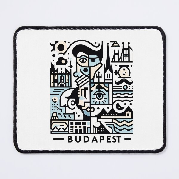 Item preview, Budapest, Hungary – Minimalist Cubic Art Design designed and sold by OzzFrequency.