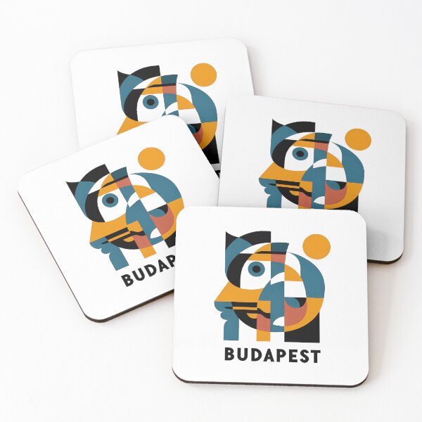 Item preview, Budapest, Hungary – Minimalist Cubic Art Design designed and sold by OzzFrequency.