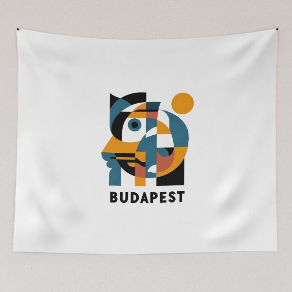 Item preview, Budapest, Hungary – Minimalist Cubic Art Design designed and sold by OzzFrequency.