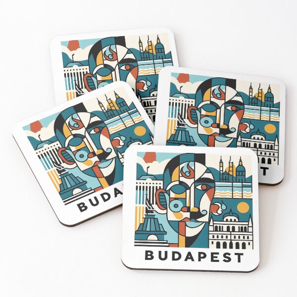 Item preview, Budapest, Hungary – Minimalist Cubic Art Design designed and sold by OzzFrequency.