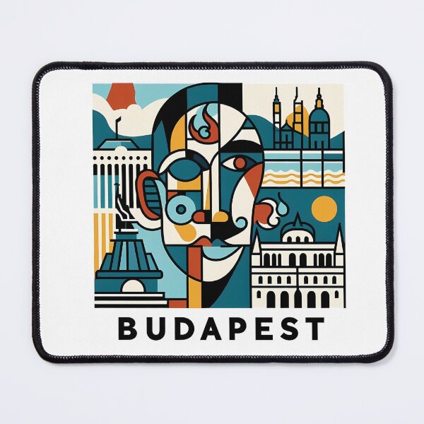 Item preview, Budapest, Hungary – Minimalist Cubic Art Design designed and sold by OzzFrequency.