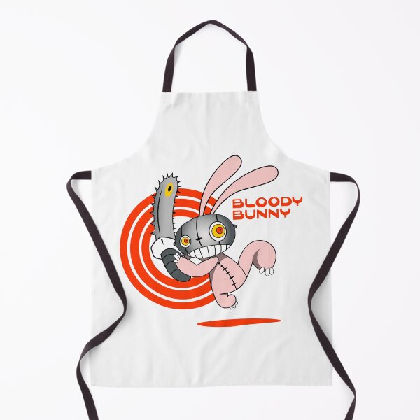 Aperçu de l'œuvre Lapin sanglant avec tronçonneuse – Design mignon et fou pour les fans d'horreur créée et vendue par MAN  FROM MARS.