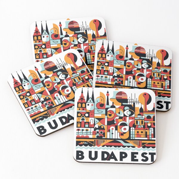 Item preview, Budapest, Hungary – Minimalist Cubic Art Design designed and sold by OzzFrequency.