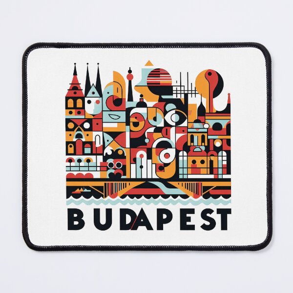 Item preview, Budapest, Hungary – Minimalist Cubic Art Design designed and sold by OzzFrequency.