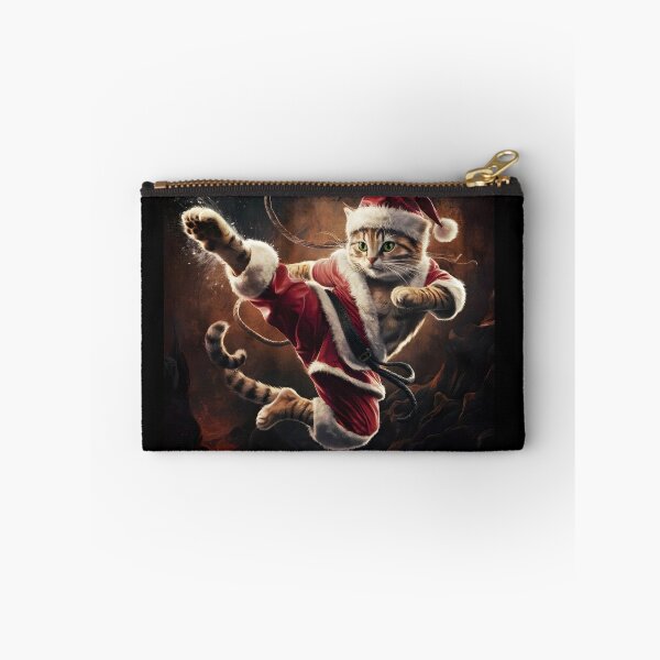Artikelvorschau, Martial Arts Xmas Ninja Warrior Cat entworfen und verkauft von FunnyBums.