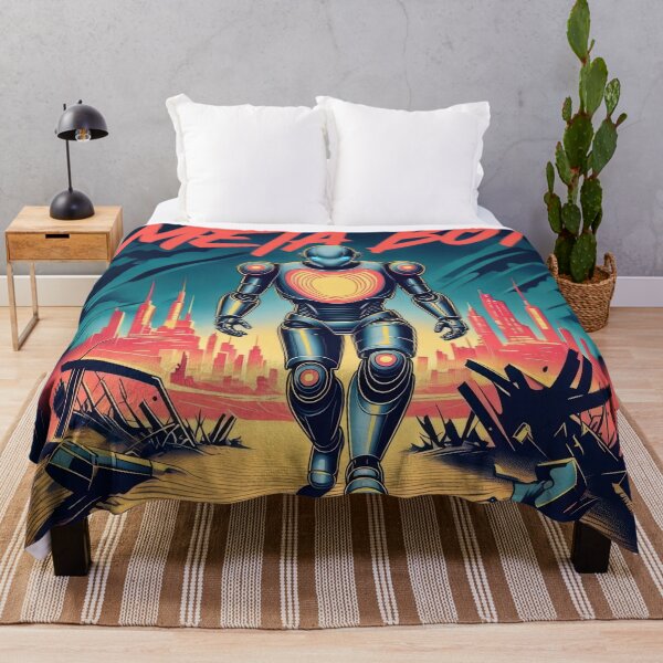 Item preview, Futuristic Robot Striding Through Desolate Desert Landscape designed and sold by estampavibe.
