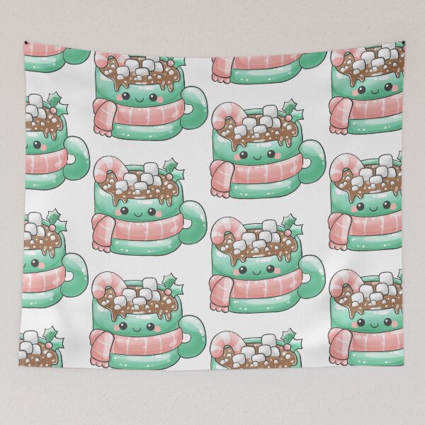 Item preview, Cute Christmas Hot Chocolate with Marshmallow Drink designed and sold by ArtOfPunii.