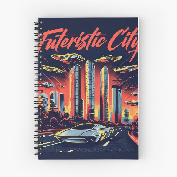 Item preview, Futuristic Cityscape Illustration With Vibrant Color Palette designed and sold by estampavibe.