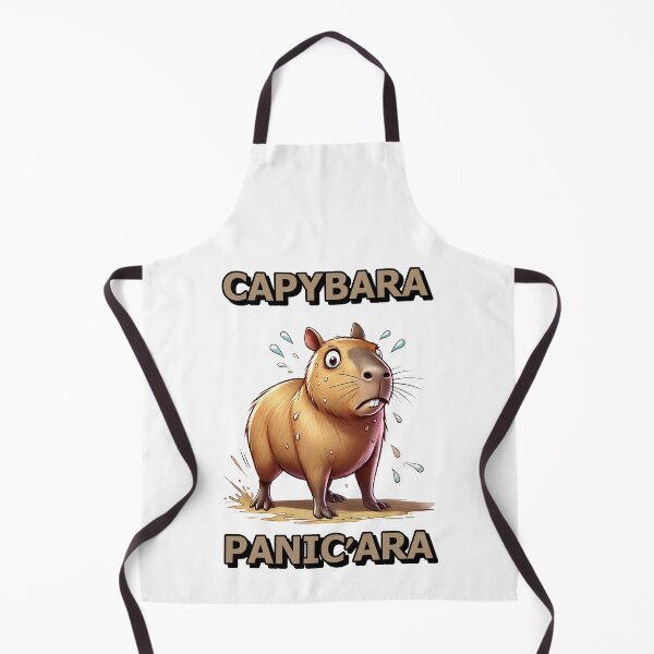 Item preview, Chadcapy Panicked Capybara: A Semi-Realistic Cartoon Illustration designed and sold by UrbanCanvvas.