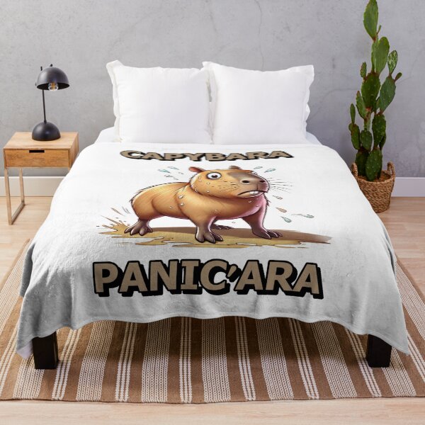 Item preview,  Chadcapy Panicked Capybara: A Semi-Realistic Cartoon Illustration designed and sold by UrbanCanvvas.