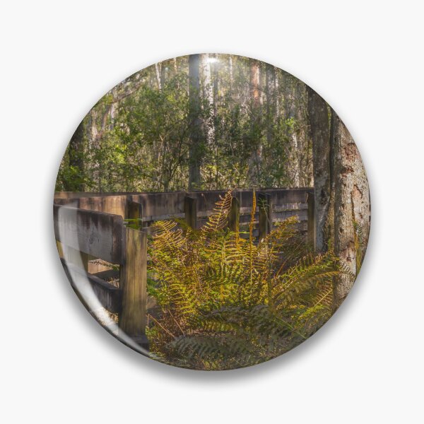 Item preview, Lettuce Lake Park Tampa Florida boardwalk winds through a lush forest surrounded by ferns and tall trees designed and sold by EyezWatchin.