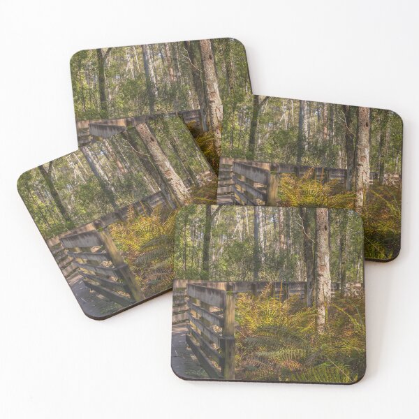 Item preview, Lettuce Lake Park Tampa Florida boardwalk winds through a lush forest surrounded by ferns and tall trees designed and sold by EyezWatchin.