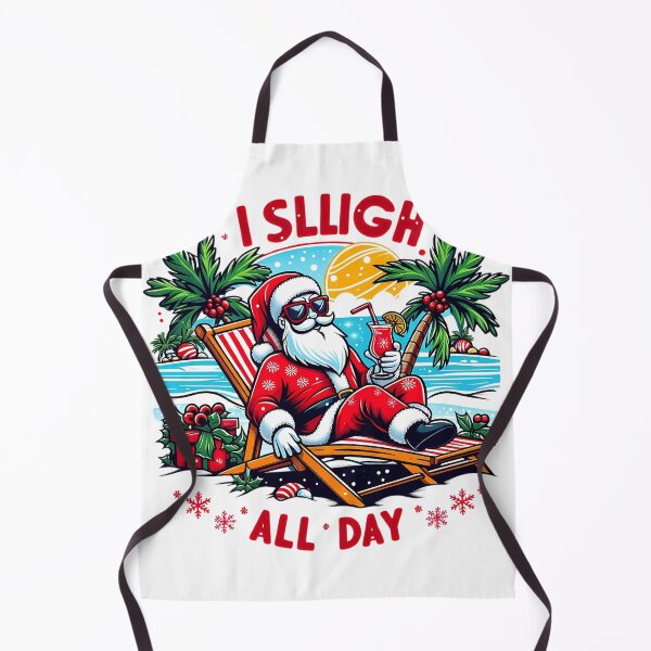 Item preview, Funny Christmas Santa’s _I Sleigh All Day_ Tropical Holiday Design designed and sold by ahmedouazza.