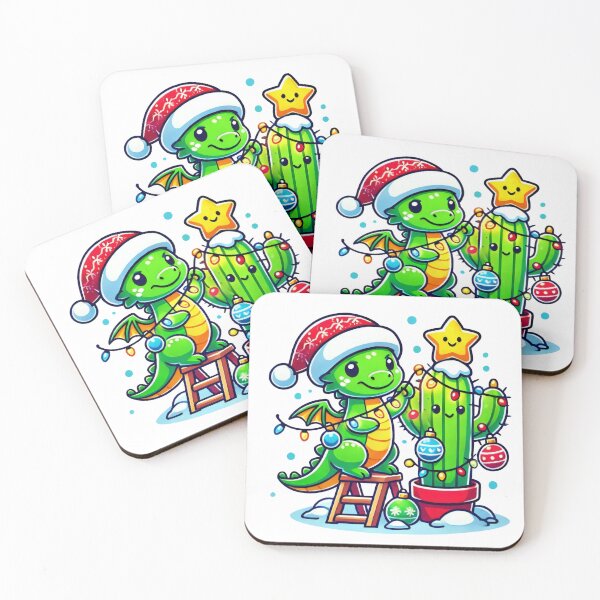 Item preview, Festive Dragon Decorating a Cactus designed and sold by lubushop1.