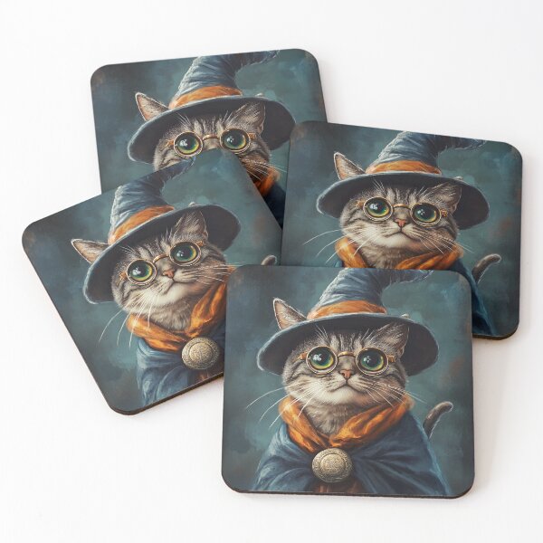 Item preview, Mad Scientist Cat Portrait - Quirky Art Print, Poster, and More designed and sold by baggycatsworld.