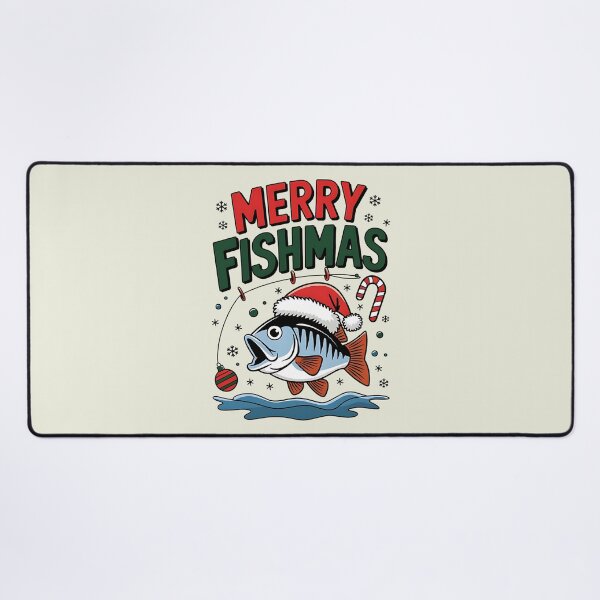 Item preview, Merry Fishmas Fishing Christmas designed and sold by DomTeesHaven.
