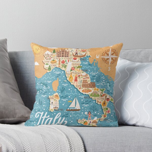 Item preview, map of italy with cities designed and sold by skalihm.